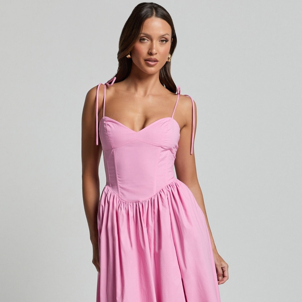 NWT Holly Midi Dress - Corset Lace Up Dress with Split